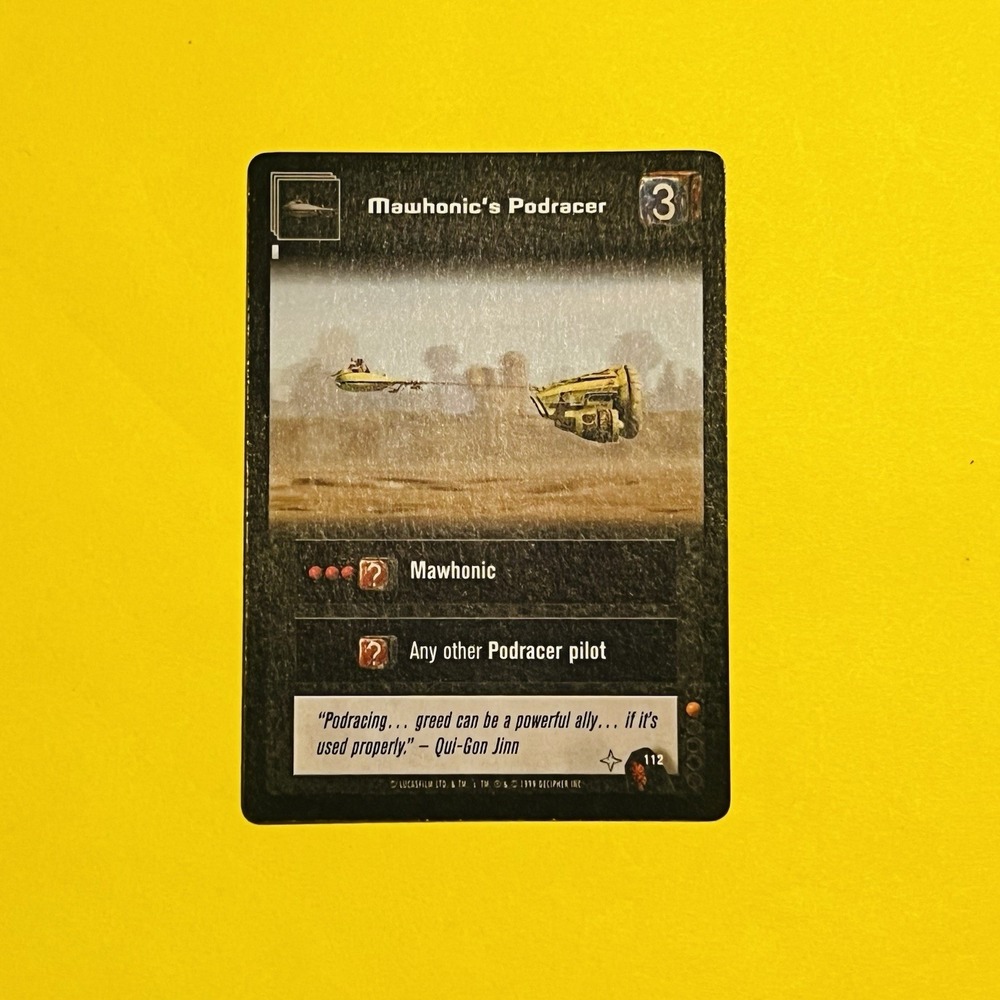 1999 Star Wars: Young Jedi CCG - The‎ Menace of Darth Maul Sebulba's Podracer